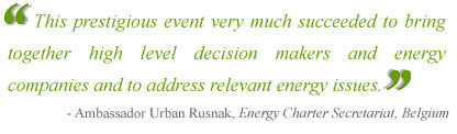 Ambassador Urban Rusnak, Energy Charter Secretariat, Belgium